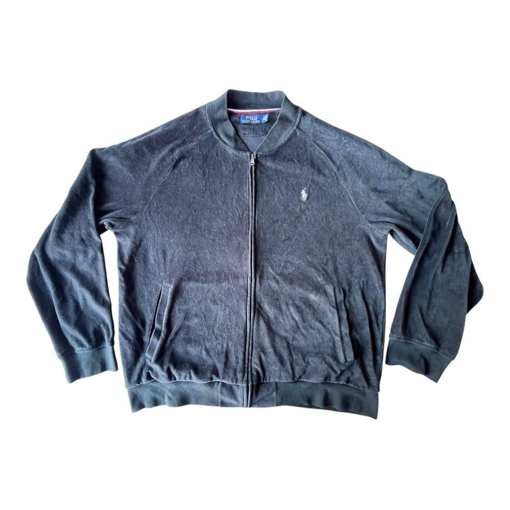 Polo Ralph Lauren Velour Baseball Jacket, Men’s XL - Picture 1 of 7